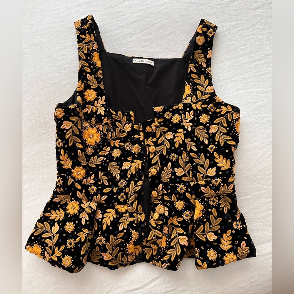 Ulla Johnson Women's Razi Bustier Top in Nuit - Size 2